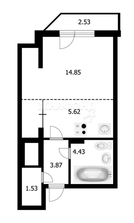 
   Продам студию, 30 м², Алтайская ул, 24

. Фото 10.