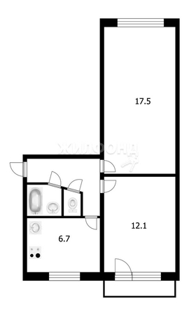 
   Продам 2-комнатную, 43.7 м², Карпова ул, 17

. Фото 2.