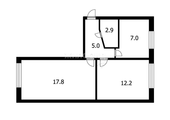 
   Продам 2-комнатную, 46 м², Школьная ул, 26

. Фото 10.