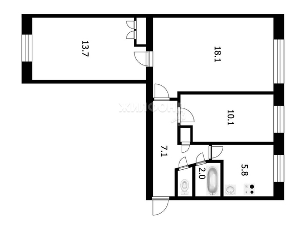 
   Продам 3-комнатную, 58.6 м², Фрунзе пр-кт, 65а

. Фото 11.