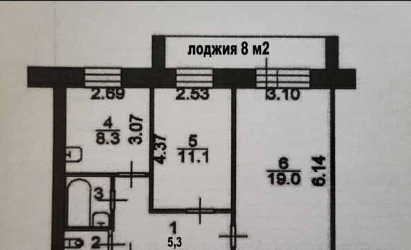 
  Продается 2-комн. квартира, 49.1 м², Больничная ул, д. 8а
. Фото 17.