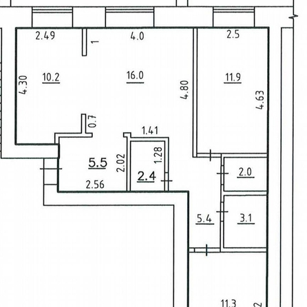 
  Продается 3-комн. квартира, 68.1 м², Ивана Черных ул, д. 75
. Фото 1.