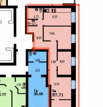 
  Продается 3-комн. квартира, 84 м², Кедровая ул, д. 34
. Фото 14.