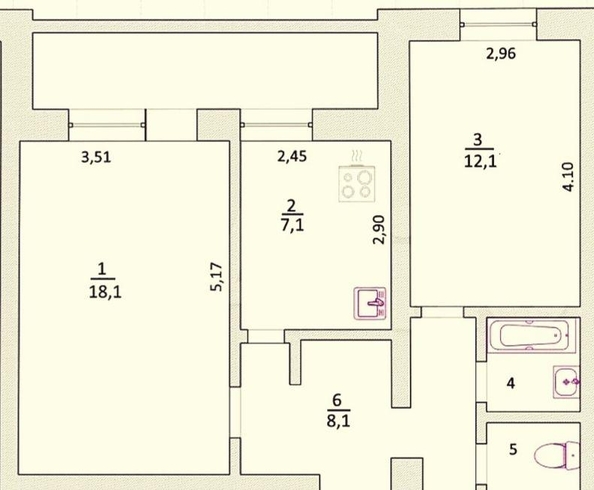
  Продается 2-комн. квартира, 49.4 м², Сергея Лазо ул, д. 34
. Фото 14.