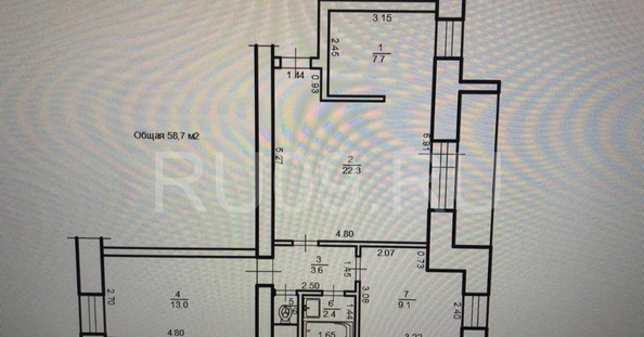 
  Продается 3-комн. квартира, 62.2 м², Солнечная ул, д. 23
. Фото 23.