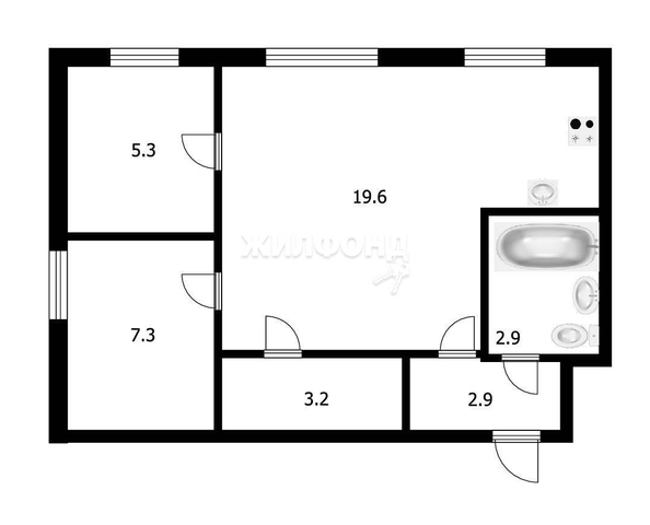 
   Продам 3-комнатную, 41.2 м², Переездный пер, 2

. Фото 2.