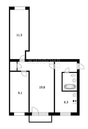 
   Продам 3-комнатную, 54.7 м², Иркутский тракт, 162

. Фото 13.