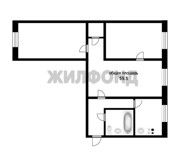
  Продается 3-комн. квартира, 55.5 м², Елизаровых ул, д. 45
. Фото 8.