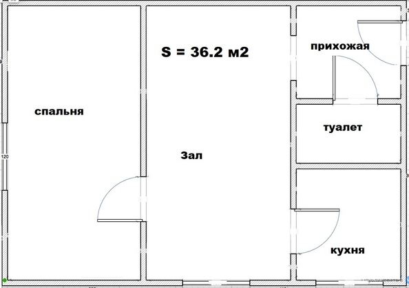 
   Продам 2-комнатную, 36.2 м², Тургенева ул, 6а

. Фото 20.