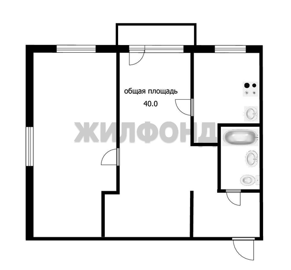 
   Продам 2-комнатную, 40 м², Усова ул, 25/2

. Фото 9.