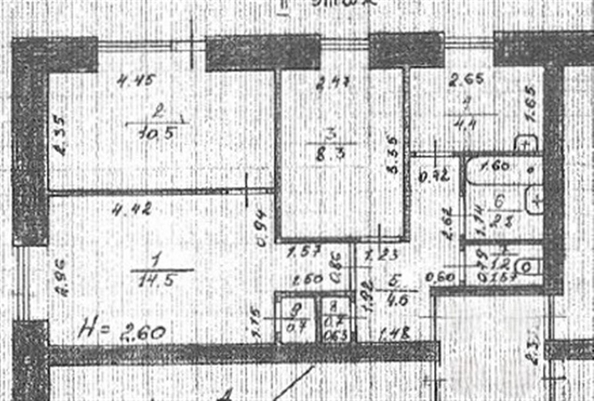 
   Продам 3-комнатную, 47.7 м², Нефтяников ул, 4

. Фото 2.