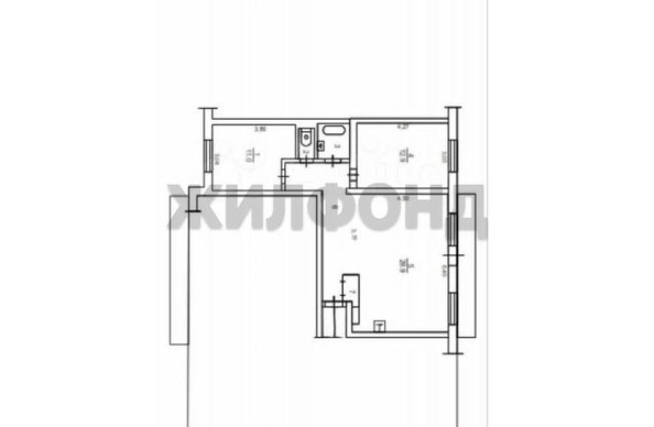 
   Продам 3-комнатную, 66.5 м², Сибирская ул, 104

. Фото 15.