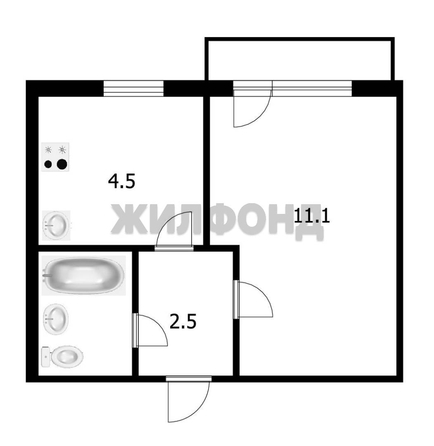 
  Продается 1-комн. квартира, 21 м², Пирогова ул, д. 7
. Фото 5.