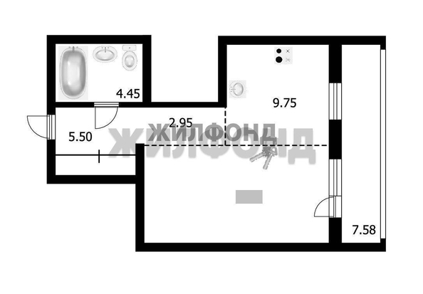 
  Продается 1-комн. квартира, 42.2 м², ЖК Северный парк, 6 квартал
. Фото 14.