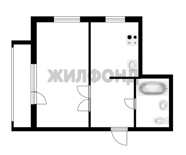 
  Продается 1-комн. квартира, 38.7 м², ЖК Северный парк, 2 квартал
. Фото 7.