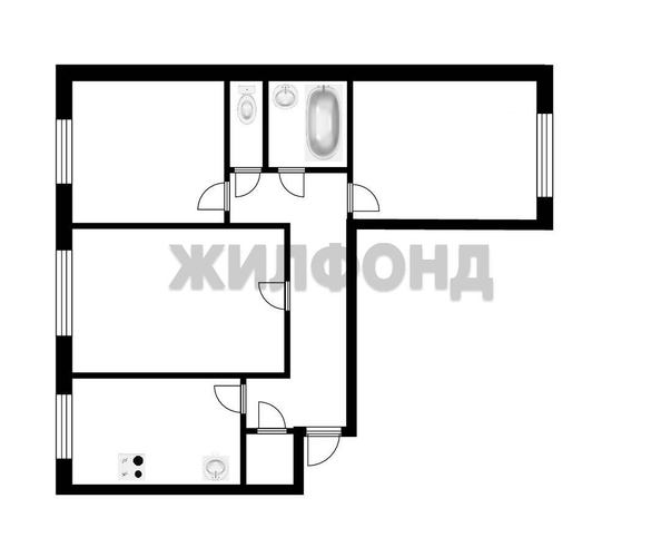 
  Продается 3-комн. квартира, 65 м², Сибирская ул, д. 108
. Фото 9.