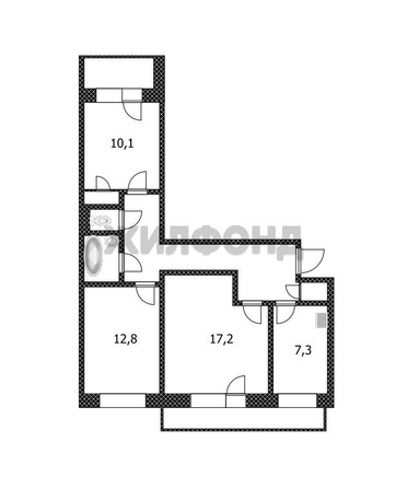 
  Продается 3-комн. квартира, 65.5 м², Карла Ильмера ул, д. 21
. Фото 6.