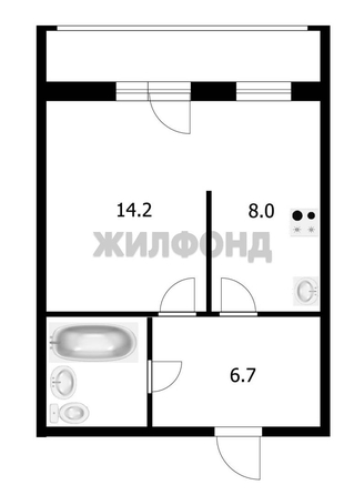 
  Продается 1-комн. квартира 33 м², в КП Северный парк. Фото 6.