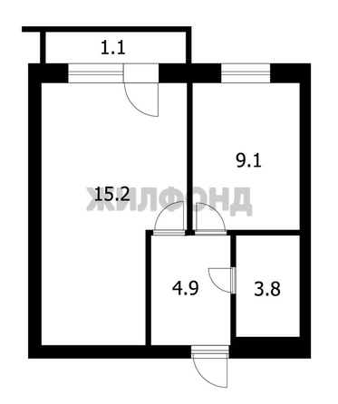 
  Продается 1-комн. квартира 33.1 м². Фото 5.