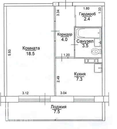 
  Продается 1-комн. квартира 35.7 м². Фото 2.