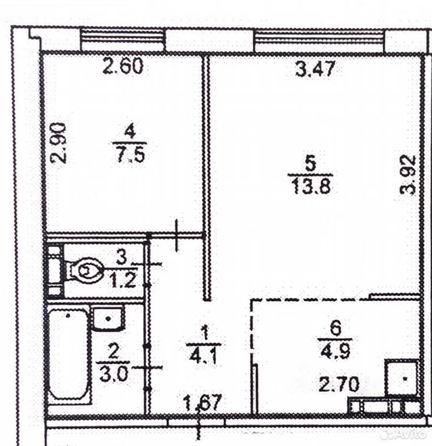 
  Продается 2-комн. квартира 35.1 м². Фото 12.