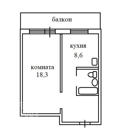 
  Продается 1-комн. квартира 39.3 м². Фото 12.