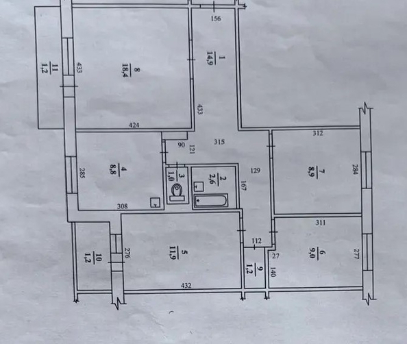 
  Продается 4-комн. квартира 76.7 м². Фото 1.