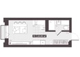 Жилой квартал «Моне»: Планировка 1-комн 23,95 м²