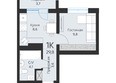 Свои люди, дом 1: Планировка 1-комн 29,8 м²