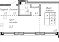Орхон: Планировка 1-комн 41,7 м²