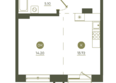 Верба: Планировка 1-комн 37,5, 38,45 м²