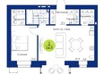 Вита-парк, 2 оч. 6 корпус: Планировка 2-комн 64,8 м²