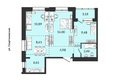 Источник, дом 6: Планировка 3-комн 65,79 м²