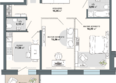 УРГА, дом 1: Планировка 2-комн 65,95 м²