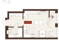Невский: Планировка Студия 34,69, 34,83 м²