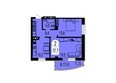 Белые Росы, дом 32: Планировка 2-комнатной квартиры 57,7 кв.м