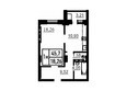 Павловский тракт, дом 297: Планировка однокомнатной квартиры 45,7 кв.м