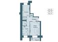 Дивный, дом 1: Планировка 2-комн 62,09, 62,13 м²