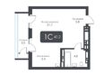 СИТИ ТАУЭРС, дом 2: Планировка Студия 40,2 - 41,1 м²