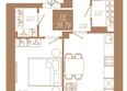 АЙВАЗОВSKY (АЙВАЗОВСКИЙ), 3: Планировка 1-комн 39,79 м²