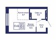 Сила леса, корп 2: Планировка Студия 23,6 м²