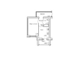 Фламинго, дом 5: Планировка однокомнатной квартиры 44,52 кв.м