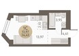 Urban-peaks (Городские вершины): Планировка Студия 24,43, 24,56 м²