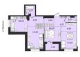 Источник, дом 3: Планировка 4-комн 73,92 м²