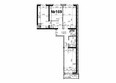 Мега, дом 4: Планировка 3-комн 76,73 м²