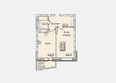 Просвещение: Планировка однокомнатной квартиры 40,85 кв.м