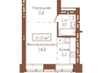 Аура: Планировка 1-комн 31 м²