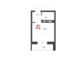 Familia (Фамилия), дом 7: Планировка 1-комн 27,3, 27,6 м²