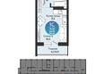 Семейный квартал, дом 2: Планировка Студия 24,2, 24,3 м²