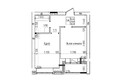 Красный проспект, дом 3: Планировка 1 комнатной квартиры 36,6